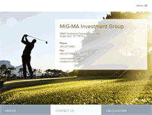 Tablet Screenshot of mainvestmentgroup.com
